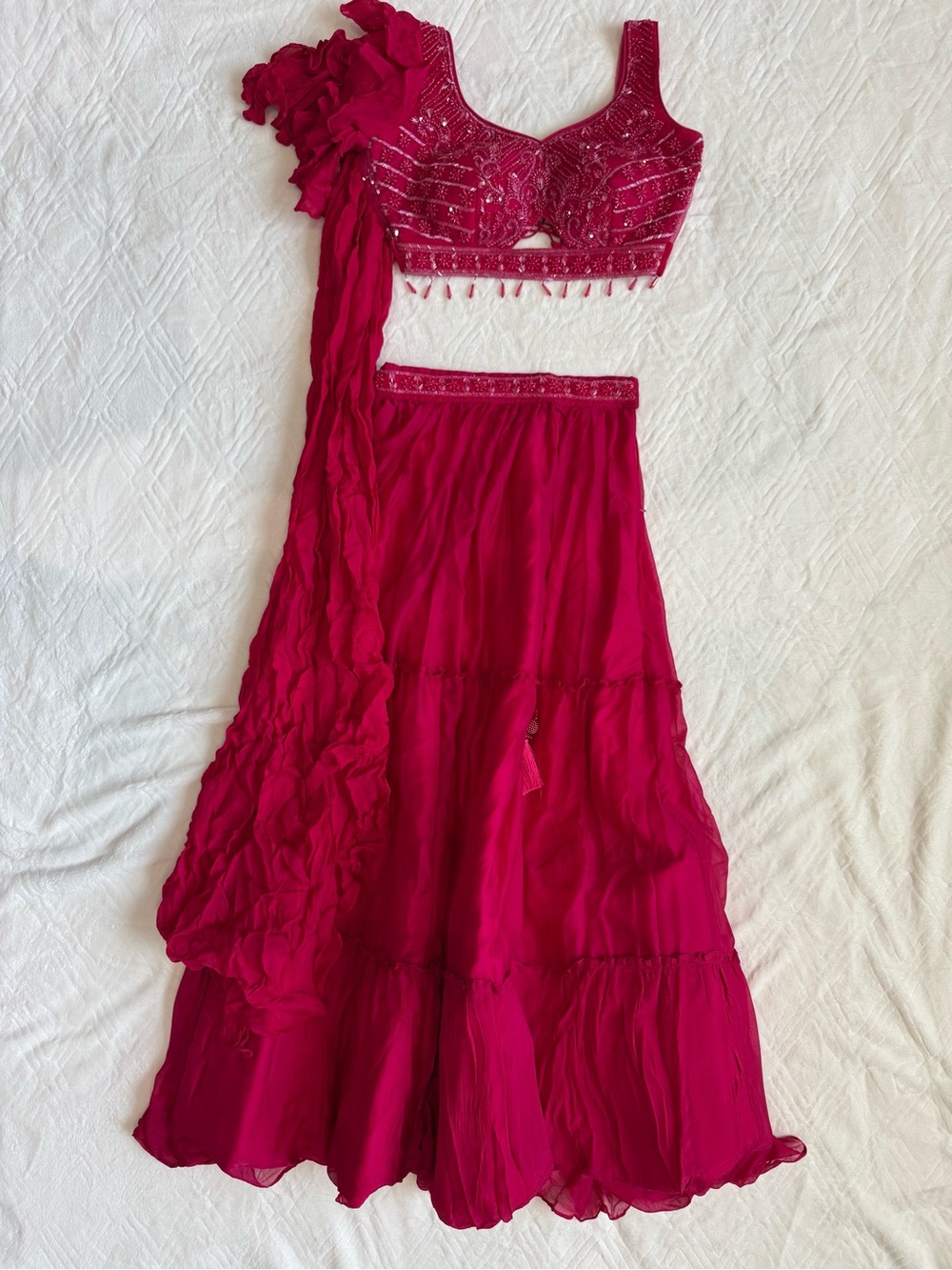 Hot pink Lehenga Set